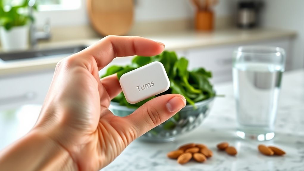 tums calcium supplement acid reacting